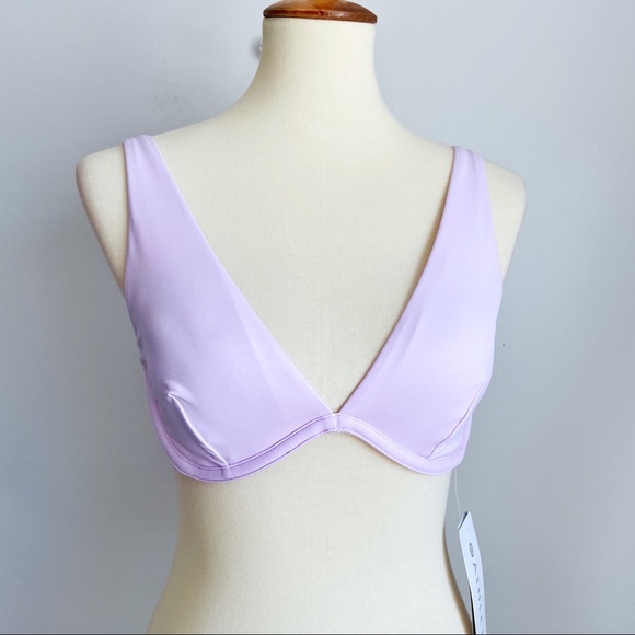 Athleta Other - ATHLETA NWT Bra Cup Plunge Bikini Top Violet Mist